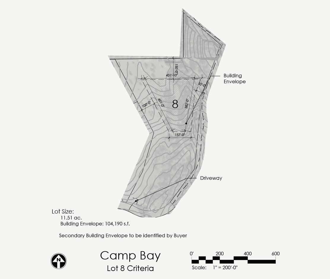 Camp Bay Lot 8 Building Envelope